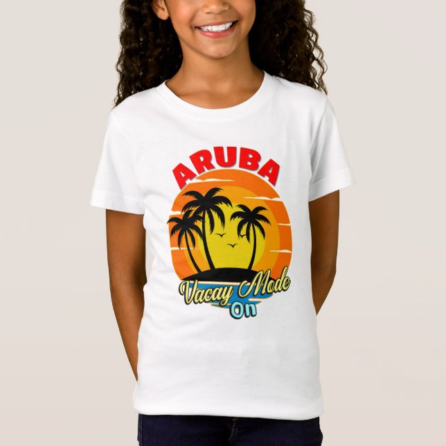 Camiseta Aruba Vacay Mode On Family Group Matching Travel   (Anverso)