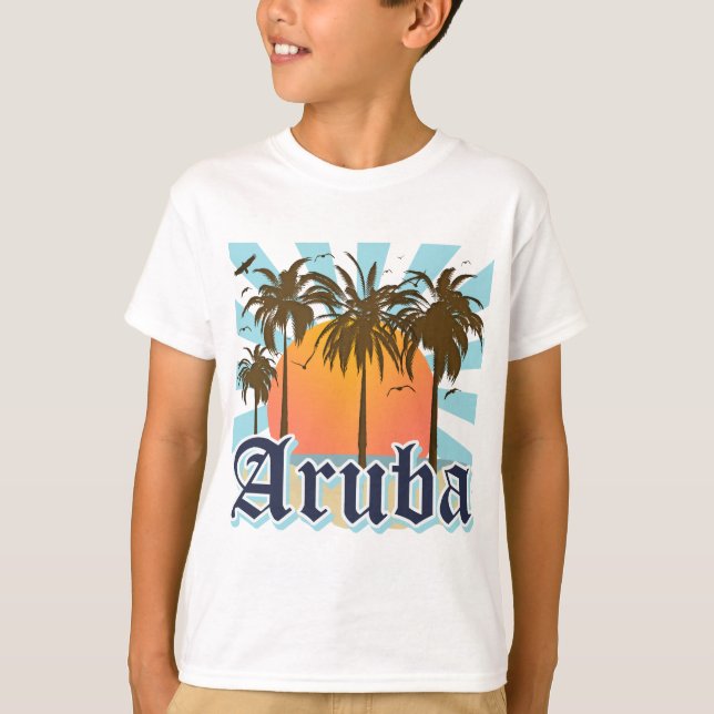 Camiseta Aruba vara puesta del sol (Anverso)