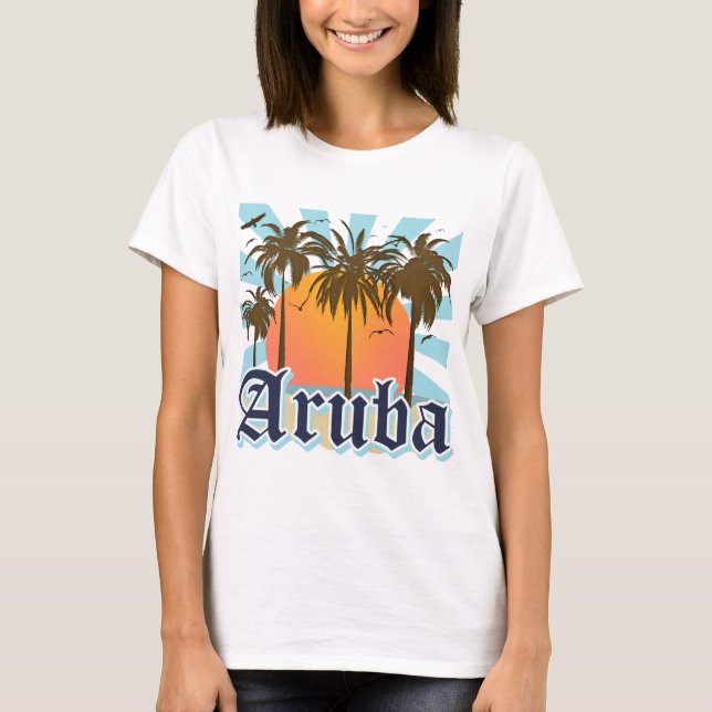 Camiseta Aruba vara puesta del sol (Anverso)