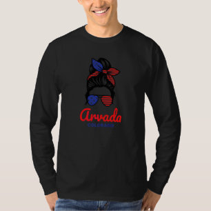 Camiseta Arvada Colorado Peinado Retro Desordenado