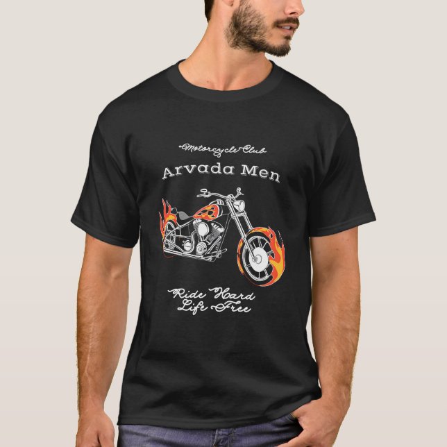 Camiseta Arvada Men Rider Hard, Life Free V 1.3 (Anverso)