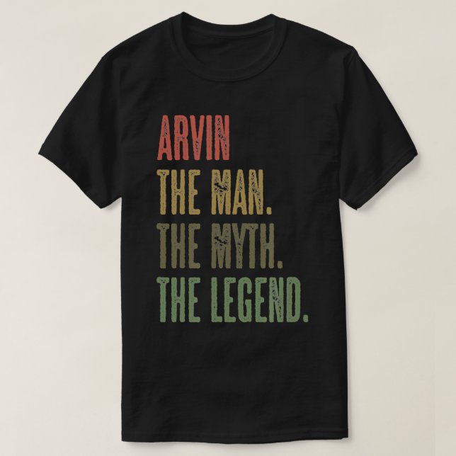 Camiseta ARVIN el hombre el mito el niño de la DIVERSIÓN (Diseño del anverso)