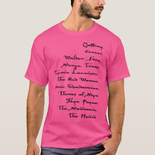 Camiseta Arya Stark List Baseball Sleeve