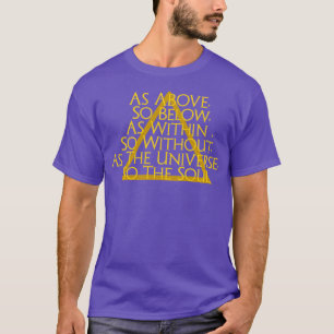 Camiseta As Above And Below Triangle Alchemy Occult Knowled