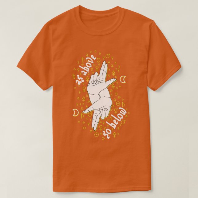 Camiseta As above So below Alchemy in white (Diseño del anverso)