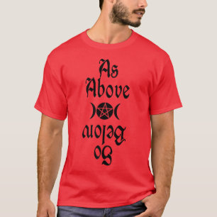 Camiseta As Above So Below Witchcraft Wiccan Witch 66