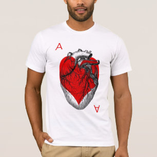 Camiseta As de corazones - el T de los hombres