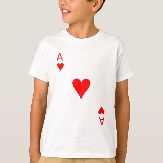 Camiseta As de corazones (frontal) (Anverso)