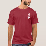 Camiseta As de corazones - Jugando símbolo de cartas<br><div class="desc">Para los personajes lúdicos, el símbolo del As de Corazones de jugar a las cartas. Puedes editar la carta a, digamos, K para King, Q para Queen, y J para Jack. También puede hacer clic en el personalizar y seleccionar uno de los símbolos ocultos del diseño (diamantes, espadas o palos)...</div>