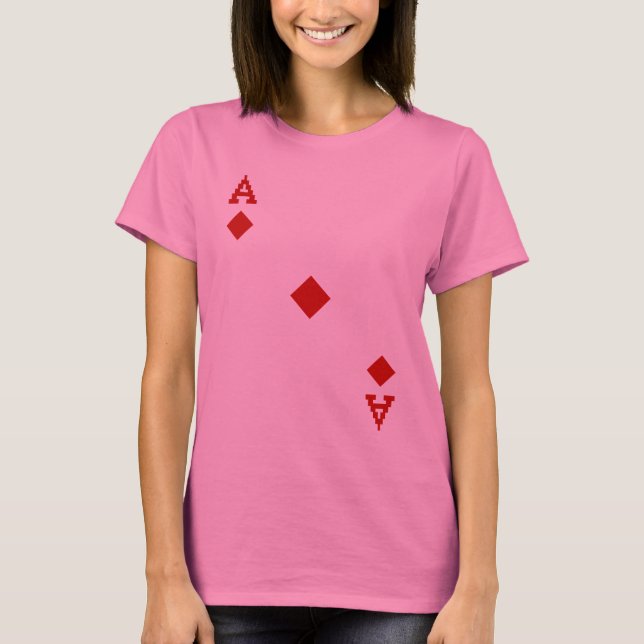 Camiseta As de Diamantes Pixelados (Anverso)