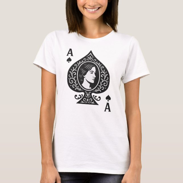 Camiseta As de espadas — Emblema de Lady Cameo Filigree (Anverso)