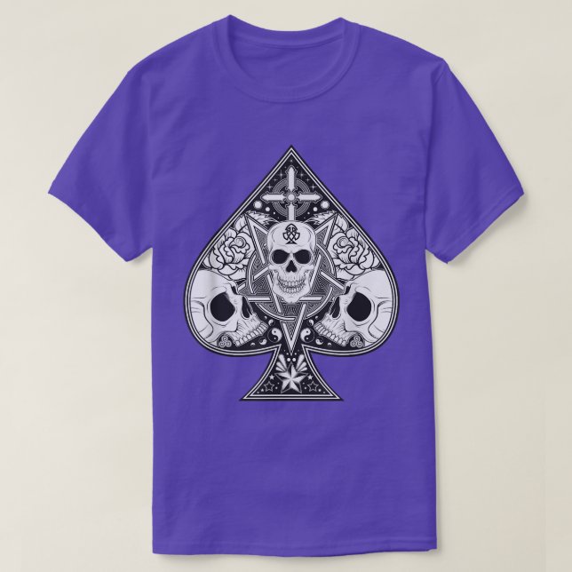 Camiseta As de espadas jugando cartas póker  (Diseño del anverso)