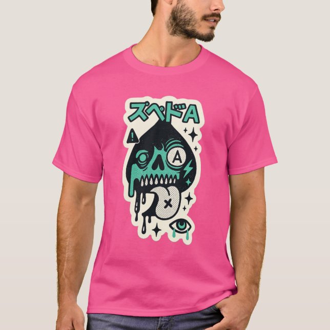Camiseta As de espadas — Katakana con brote (Anverso)