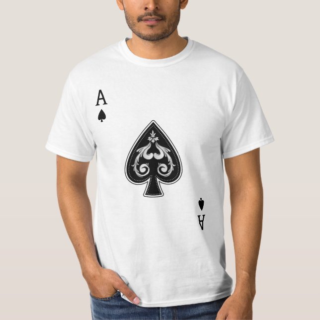 Camiseta As del póker de las espadas divertido (Anverso)
