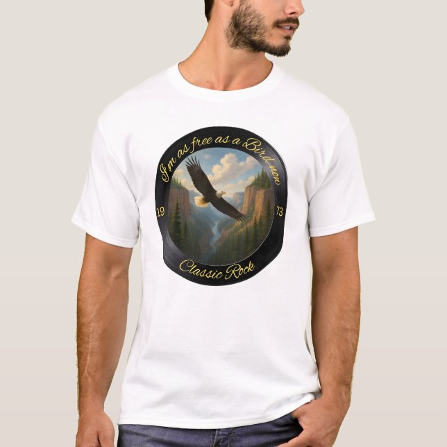 Camiseta As Free As a Bird" Classic Rock Eagle Tee (Anverso)