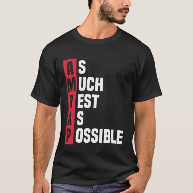 Camiseta As Much Rest As Possible AMRAP  Trendy  1 (Anverso)