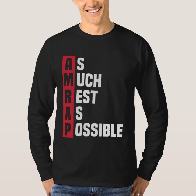 Camiseta As Much Rest As Possible AMRAP  Trendy  1 (Anverso)
