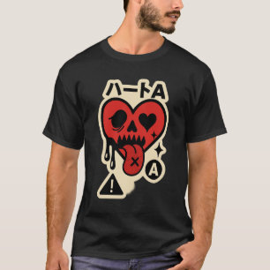 Camiseta As of Hearts — Drip-Heart Katakana (Calle de Póque