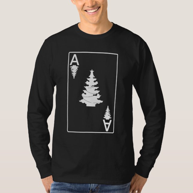 Camiseta As Of Hearts Jugando Tarjeta Árbol De Navidad Gif (Anverso)