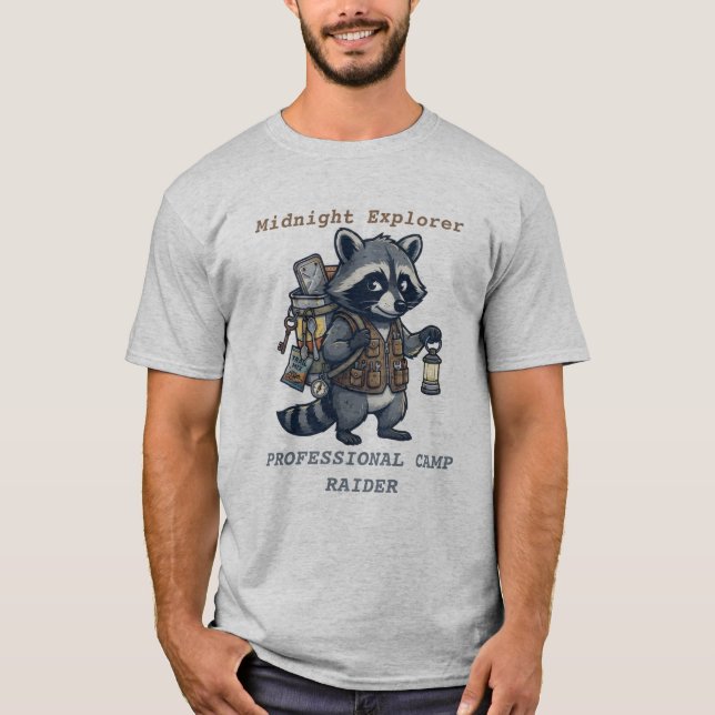 Camiseta Asaltante de Campamento Profesional - Mapache Expl (Anverso)