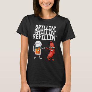 Camiseta Asando Relajandose Rellenando Mujeres Perro Calie