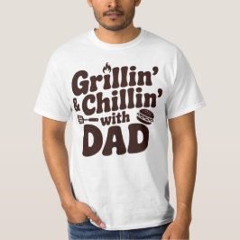 Camiseta Asando y relajándose con papá