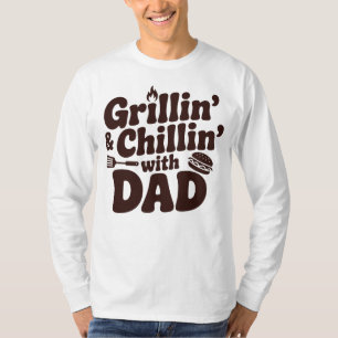 Camiseta Asando y relajándose con papá