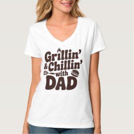 Camiseta Asando y relajándose con papá