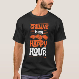 Camiseta Asar a la parrilla es mi hora feliz Carne de terne