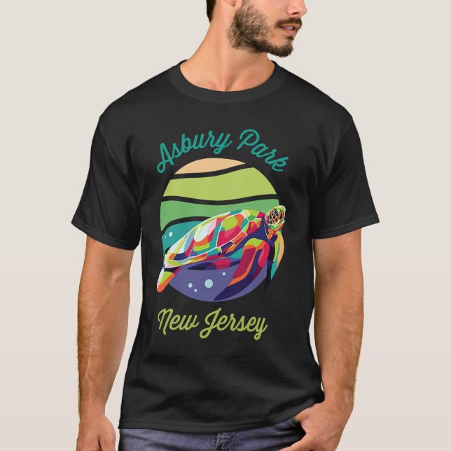 Camiseta Asbury Park  Sea Turtle Souvenir (Anverso)