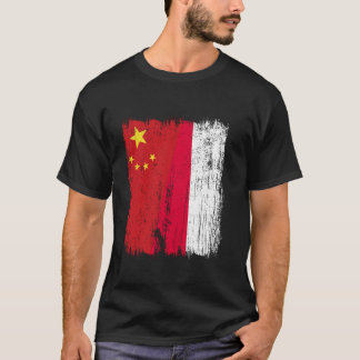 Camiseta Ascendencia china polaca bandera media China Polon