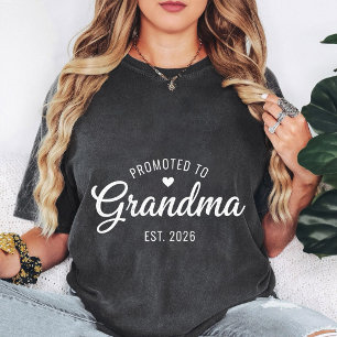 Camiseta Ascendida a Abuela Est 2026 Corazón