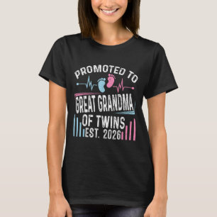 Camiseta Ascendida a Bisabuela de Gemelos Est 2026 Ropa de
