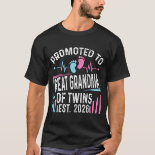 Camiseta Ascendida a Bisabuela de Gemelos Est 2026 Ropa de