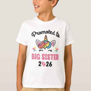 Camiseta Ascendida a Hermana Mayor 2026 Anuncio de Bebé Uni