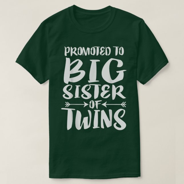 Camiseta Ascendida a Hermana Mayor de Gemelos  (Diseño del anverso)