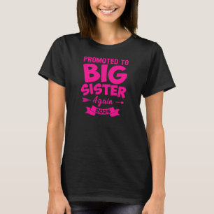 Camiseta Ascendida a Hermana Mayor de Nuevo 2023 Anuncio de