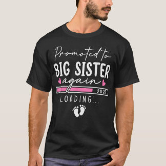 Camiseta Ascendida a Hermana Mayor de Nuevo 2027 Embarazo