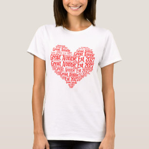 Camiseta Ascendida a tía abuela Est 2027, regalo para tía