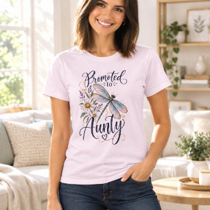 Camiseta Ascendida a Tía Anuncio de Embarazo Libélula