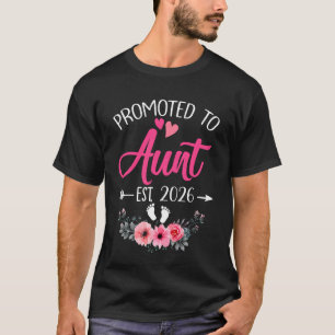 Camiseta Ascendida a Tía Est 2026 Día de la Madre Primera V