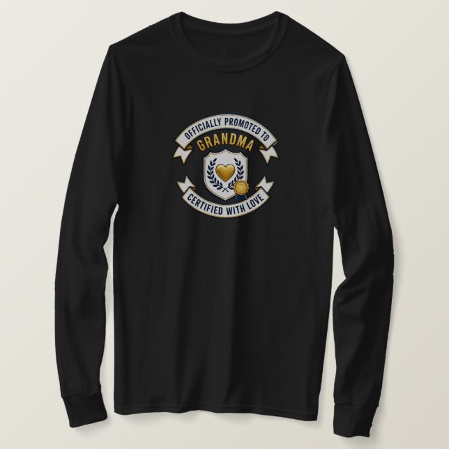 Camiseta Ascendida Oficialmente a Abuela (Anverso del diseño)