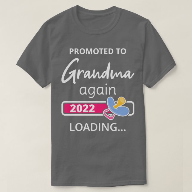 Camiseta Ascendido a Abuela De Nuevo 2022 Carga I (Diseño del anverso)