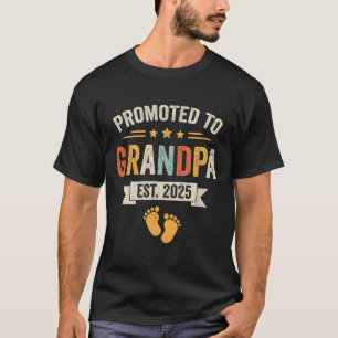 Camiseta Ascendido a abuelo 2025 Primer bebé 2025 Hombres M