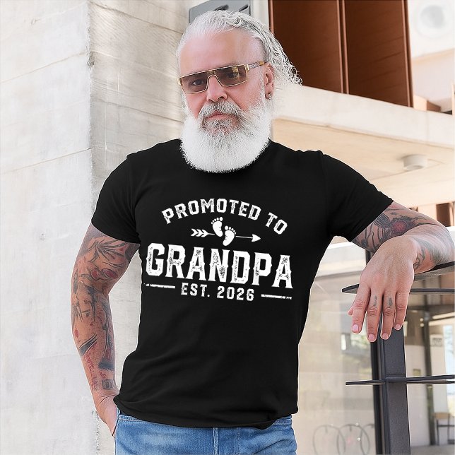 Camiseta Ascendido a ABUELO 2026 Anuncio Final de Bebé (Subido por el creador)
