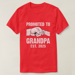 Camiseta Ascendido a Abuelo Anuncio de Embarazo 2025