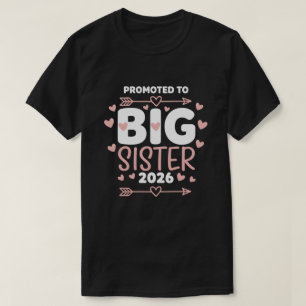 Camiseta Ascendido a Hermana Mayor Adorable Bebé 2026