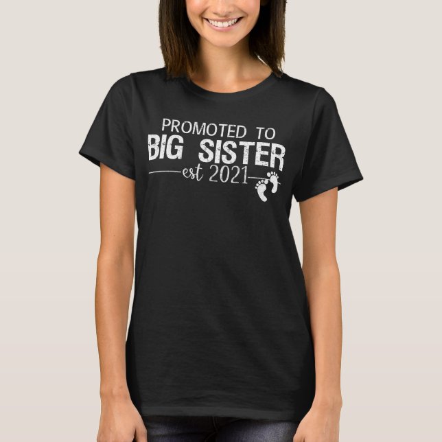 Camiseta ascendido a hermana mayor est 2021 (Anverso)