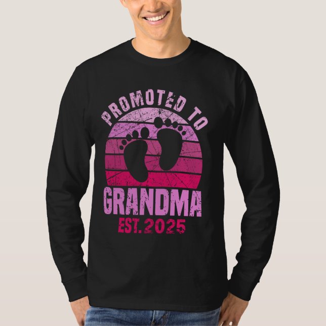 Camiseta Ascendido a la abuela 2025 para nueva abuela o Ag (Anverso)
