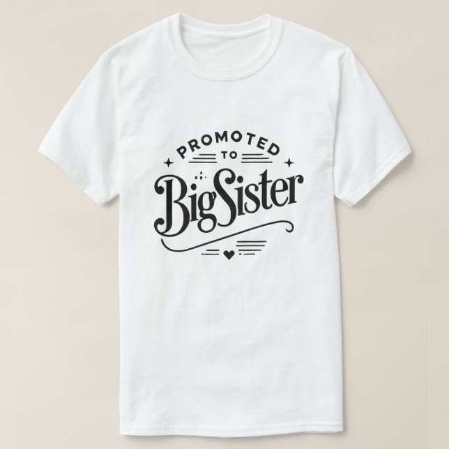 Camiseta Ascendido a la hermana mayor (Diseño del anverso)
